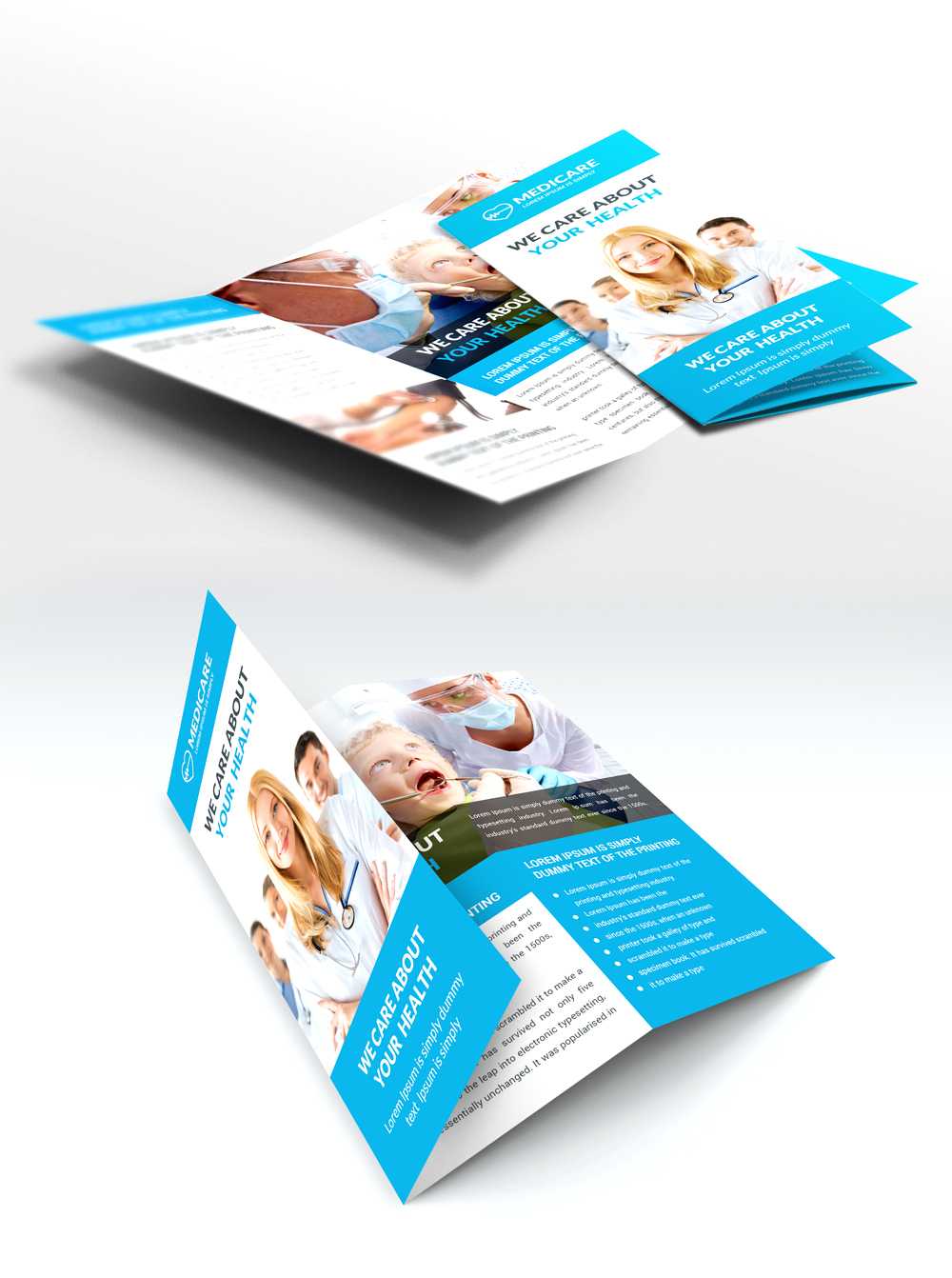 Medical Care And Hospital Trifold Brochure Template Free Psd Pertaining To Medical Office Brochure Templates