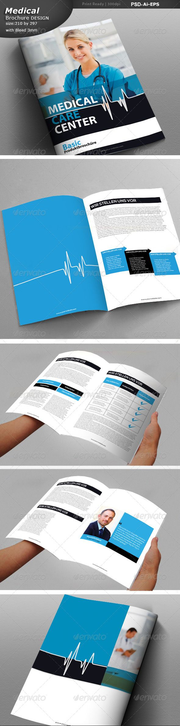 Medical Center Brochure Design – Print Templates | Ads For Medical Office Brochure Templates