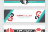 Medical Clinic And Health Center Banner Template Set. Round Badges.. with regard to Medical Banner Template