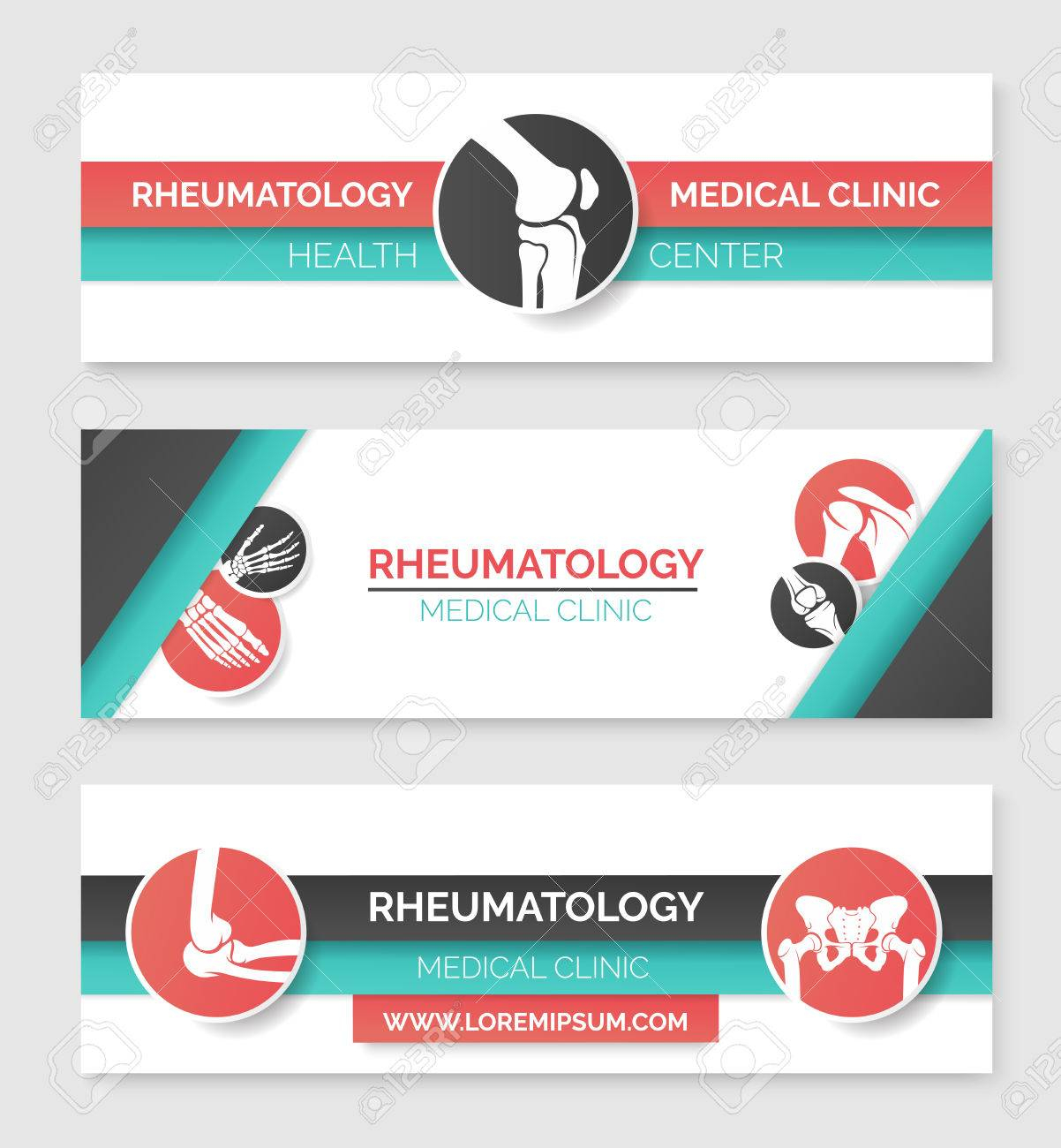 Medical Clinic And Health Center Banner Template Set. Round Badges.. With Regard To Medical Banner Template
