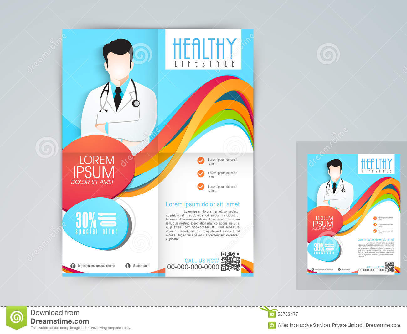 Medical Flyer, Banner Or Brochure. Stock Illustration Intended For Healthcare Brochure Templates Free Download