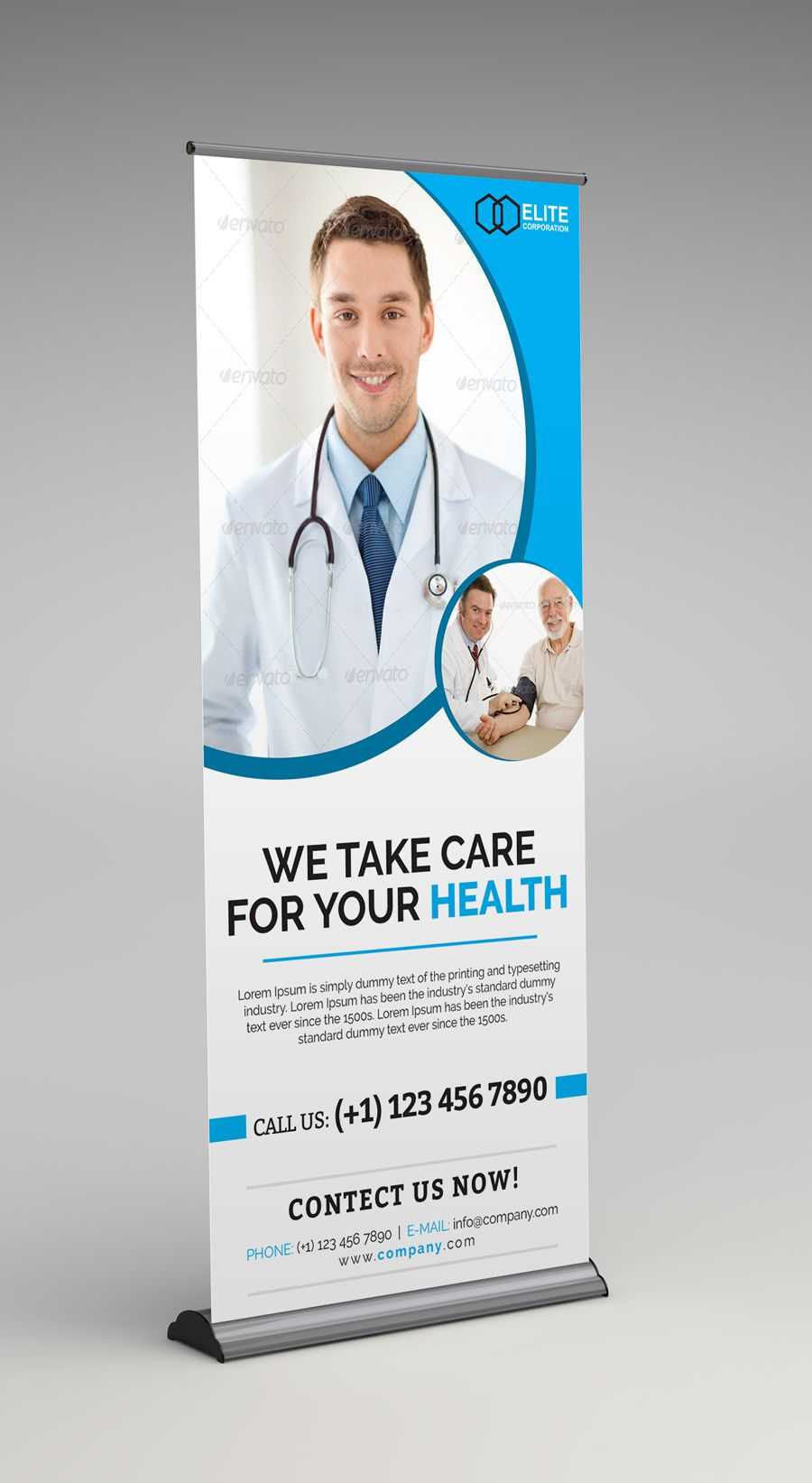 Medical Health Roll Up Banner Template. This Layout Is With Regard To Medical Banner Template