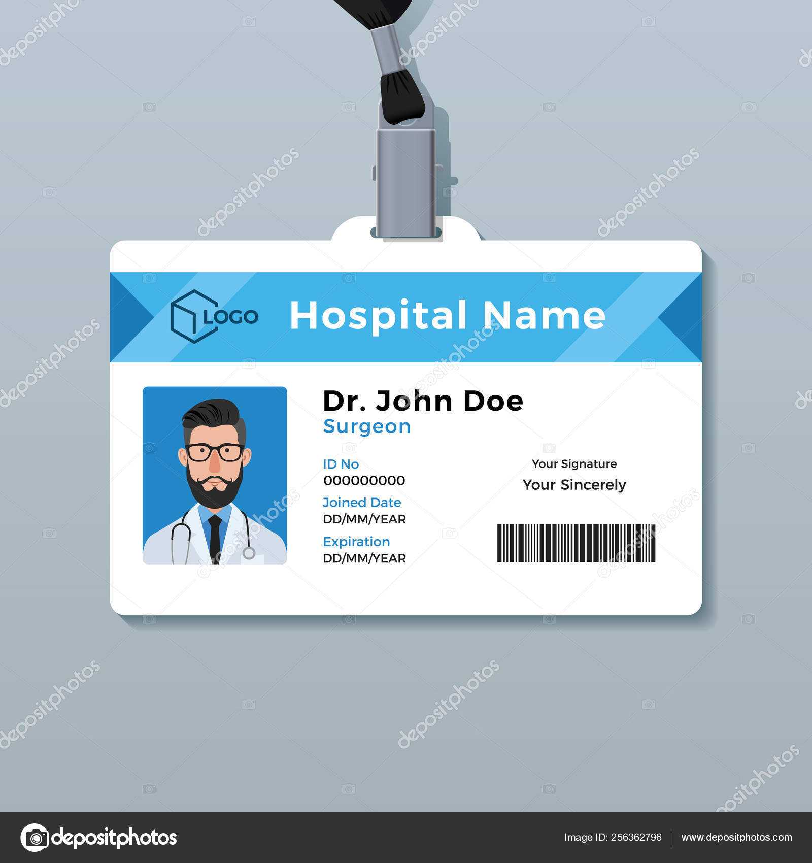 Medical Id Card Template | Doctor Id Card Template. Medical Intended For Personal Identification Card Template