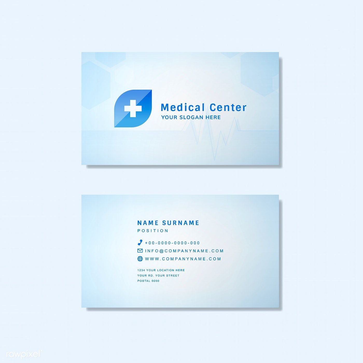 Medical Professional Business Card Design Mockup | Free Pertaining To Medical Business Cards Templates Free