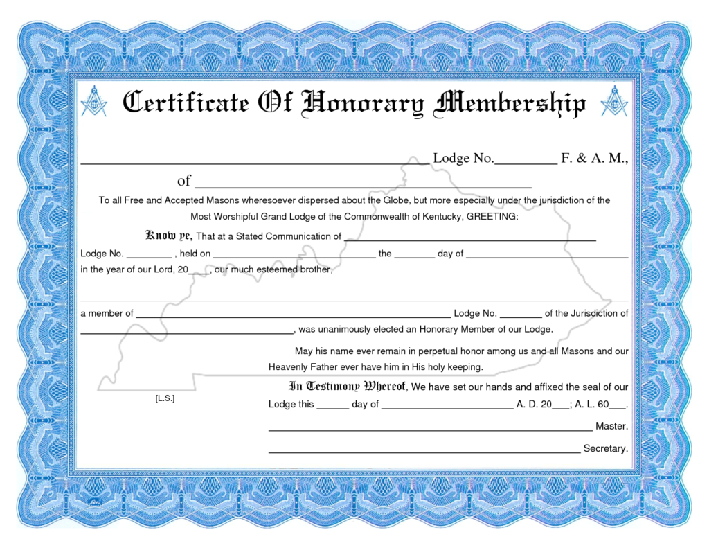 Membership Certificate Template | Certificate Templates Throughout Life Membership Certificate Templates