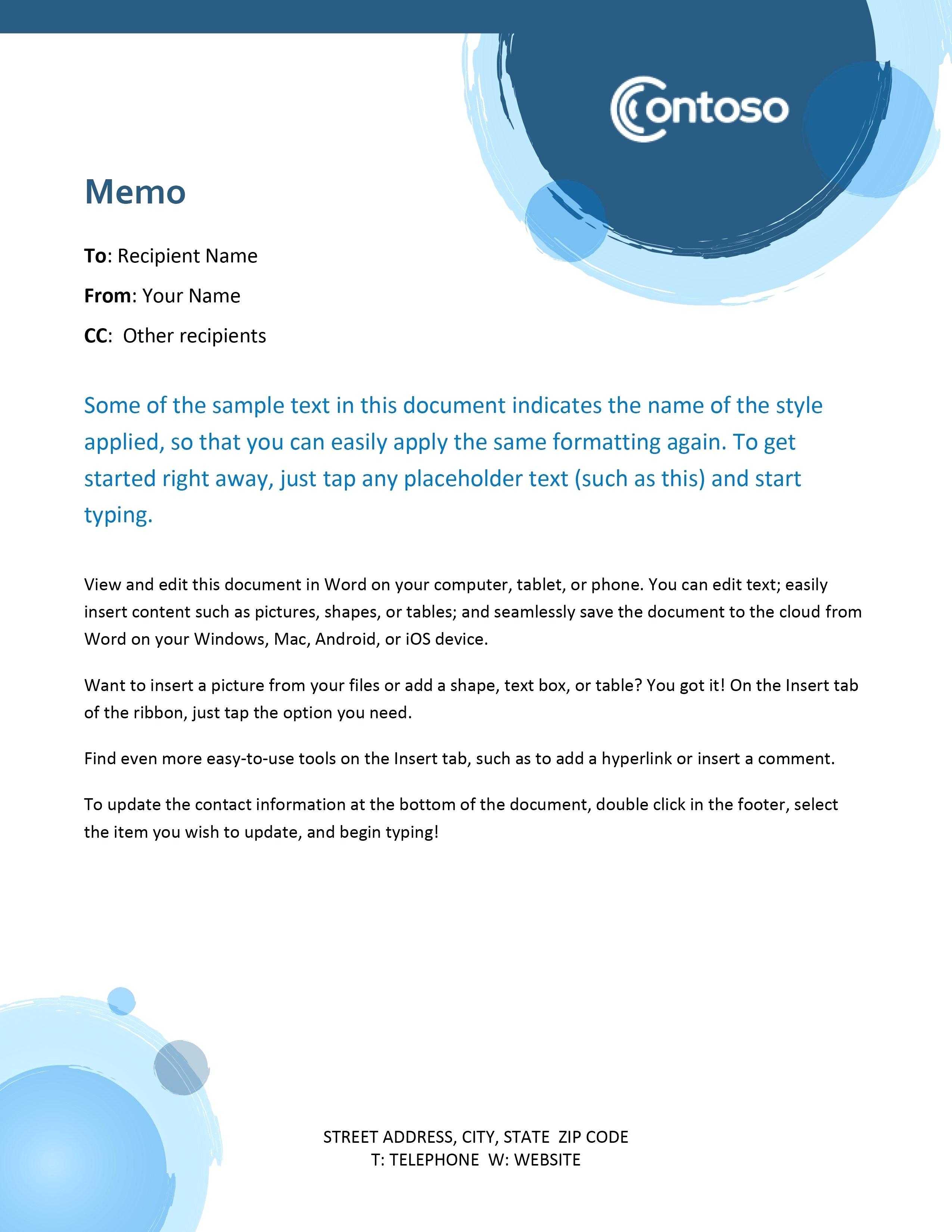 Memo Template Word 2010 – Wepage.co For Memo Template Word 2010