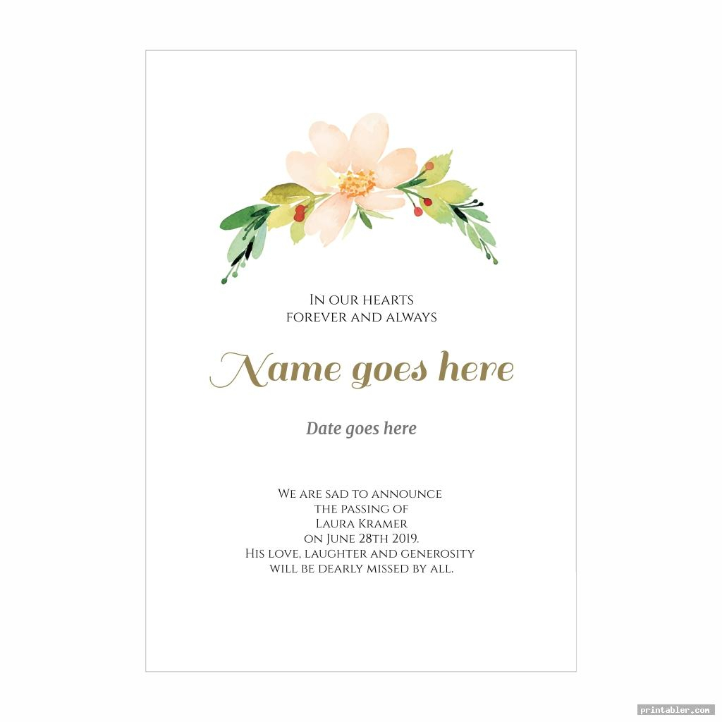 Memorial Cards For Funeral Template Printable – Printabler Throughout Memorial Cards For Funeral Template Free