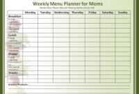 Menu Planner Template In 2019 | Menu Planners, Planner for Menu Planning Template Word