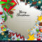 Merry Christmas Card Template With Present And Pertaining To Adobe Illustrator Christmas Card Template