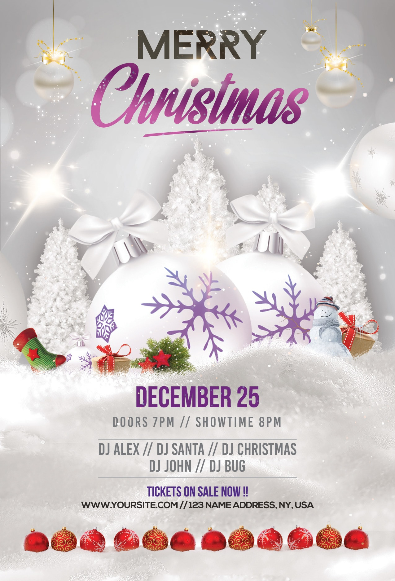 Merry Christmas & Holiday Free Psd Flyer Template – Free Psd In Christmas Brochure Templates Free