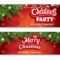 Merry Christmas Invitation Party Poster Banner And Greeting Card.. Within Merry Christmas Banner Template