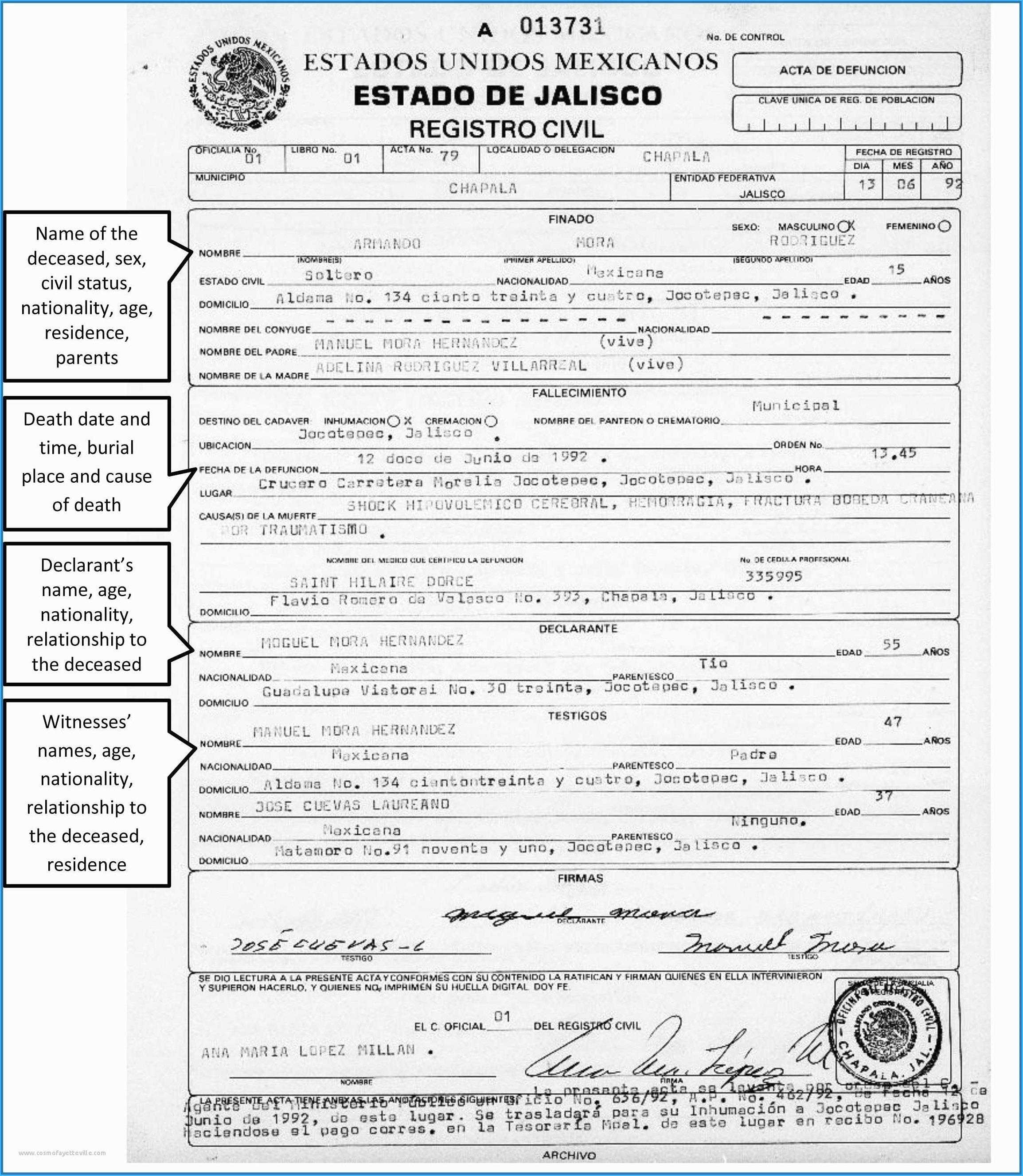 Mexican Marriage Certificate Translation Template #9608 With Mexican Marriage Certificate Translation Template