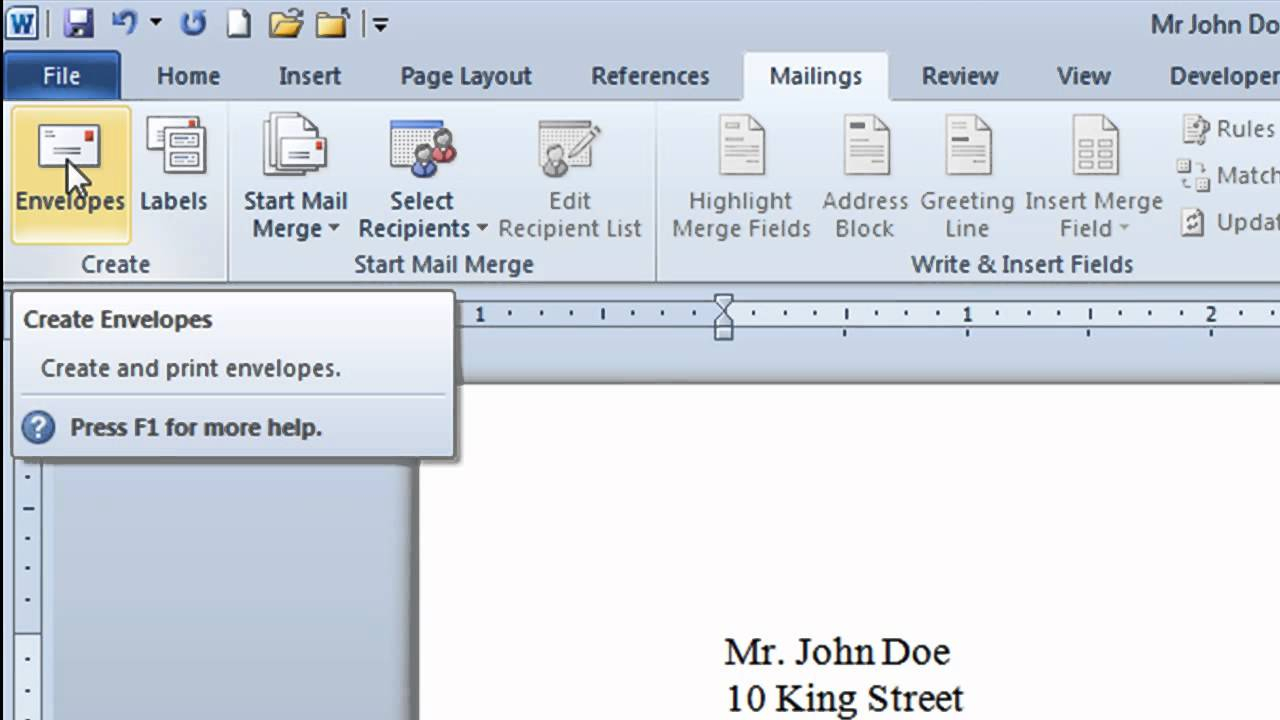 Microsoft Word Envelope – How To Create With Regard To Word 2013 Envelope Template