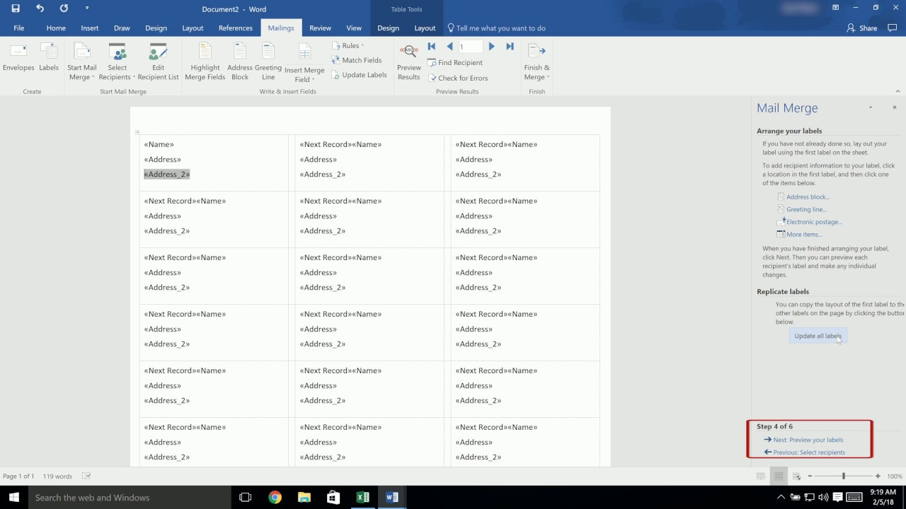Microsoft Word: How To Do A Mail Merge | Avery Pertaining To How To Create A Mail Merge Template In Word 2010