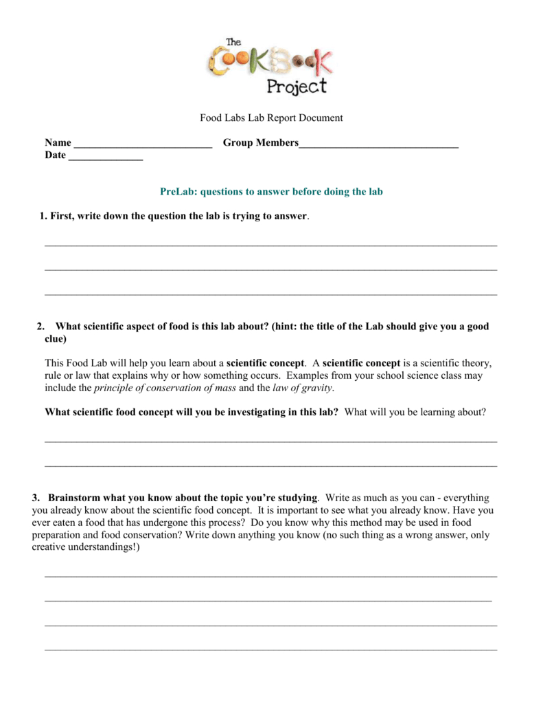 Middle School Lab Report For Lab Report Template Middle School