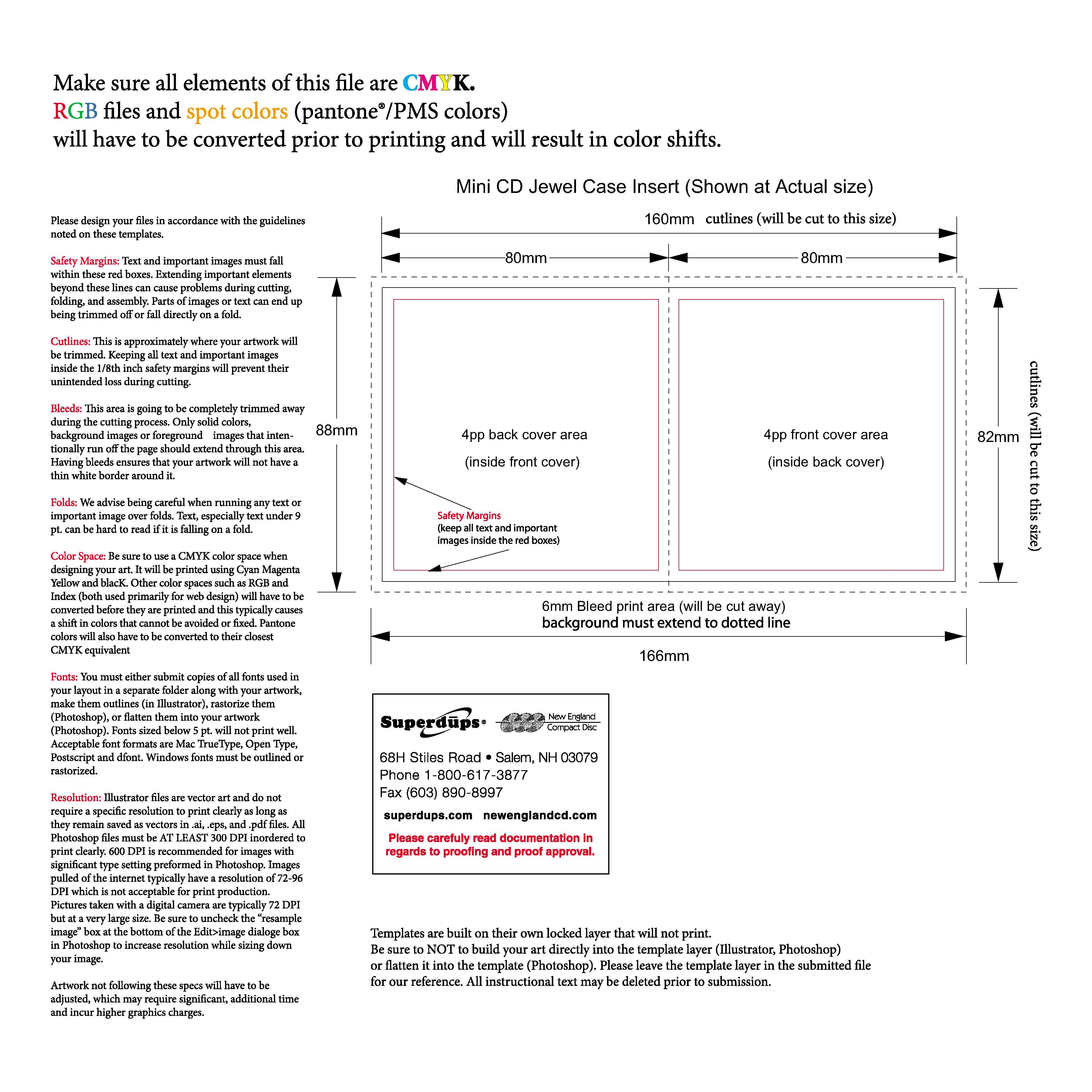 Mini Cd Template – Case 4Pp Insert – Mini Cd Duplication And Regarding Cd Liner Notes Template Word