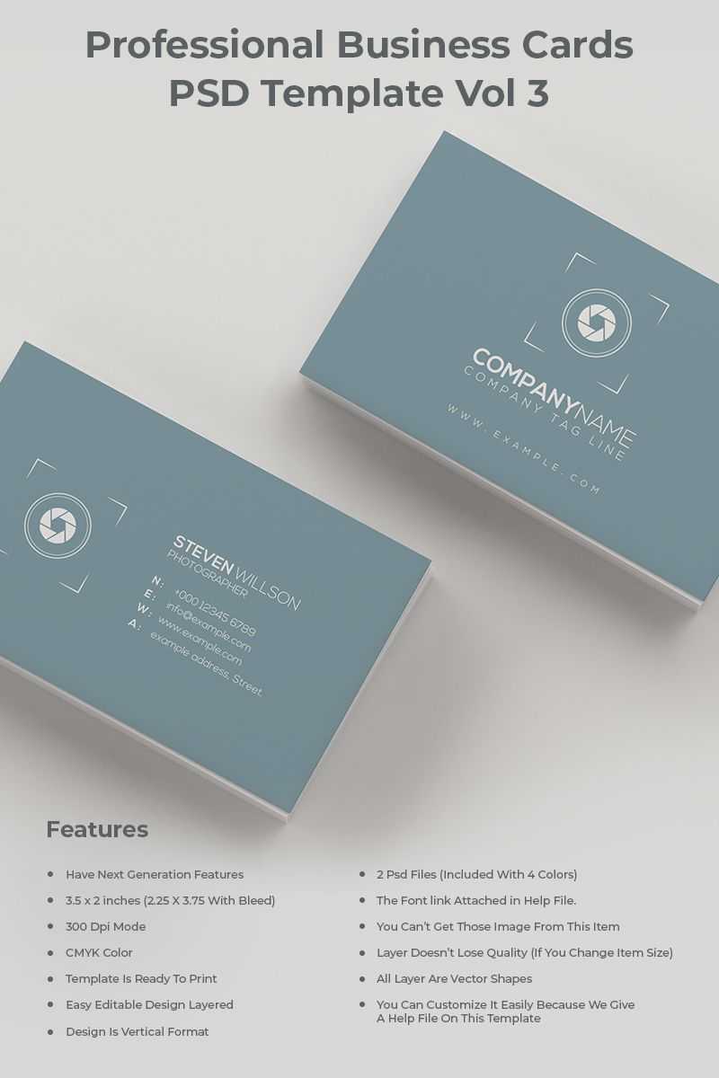 Minimal & Sophisticated Photography Business Card Corporate With Photographer Id Card Template