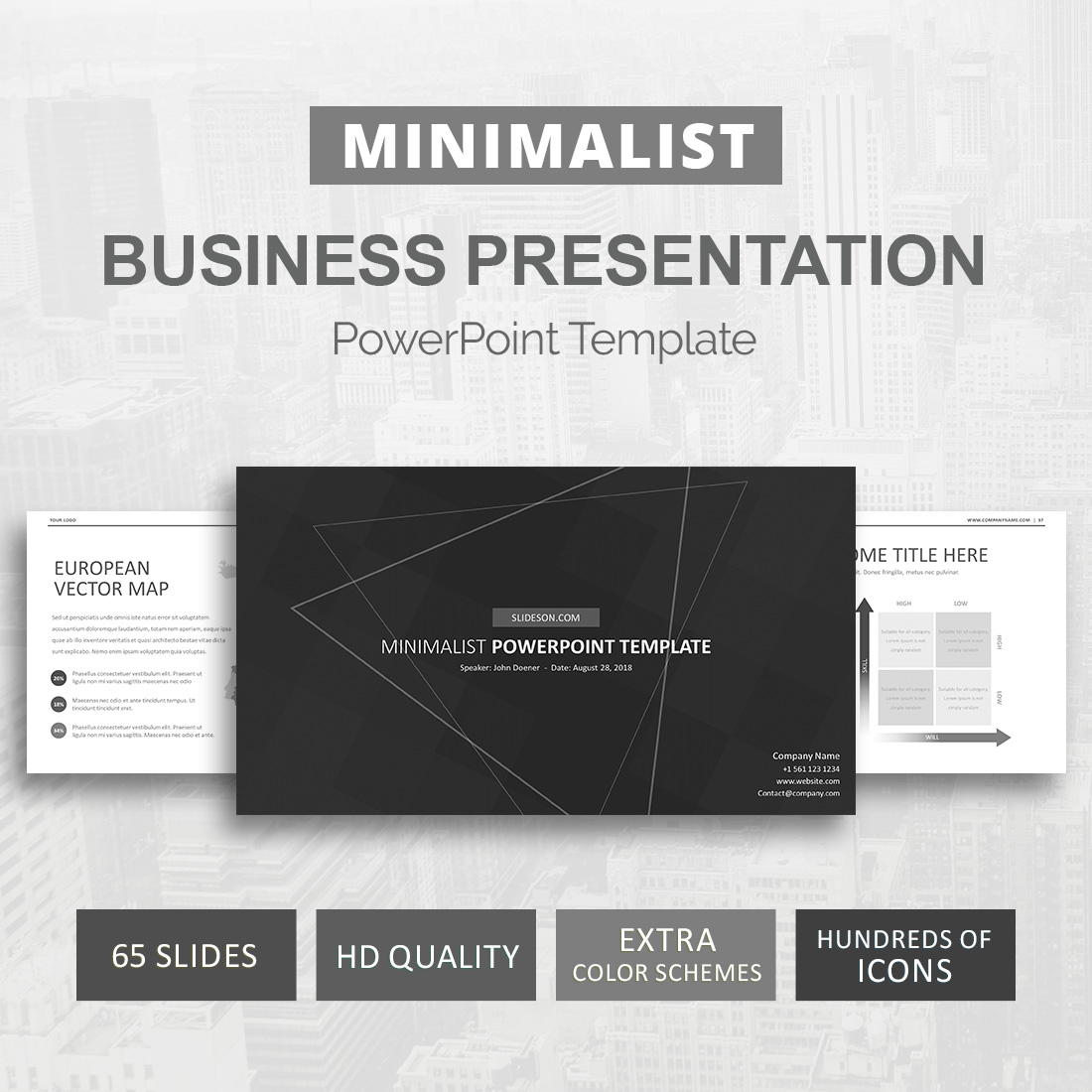 Minimalist Powerpoint Template For Save The Date Powerpoint Template