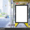 Mock Up Banner Template At Bus Shelter Media Outdoor City With Regard To Street Banner Template