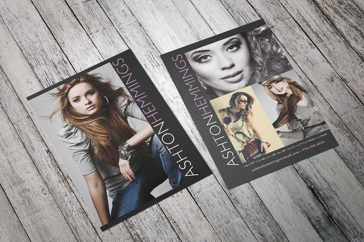 Model Comp Card Kit #photographers#models#designers#agencies Within Model Comp Card Template Free