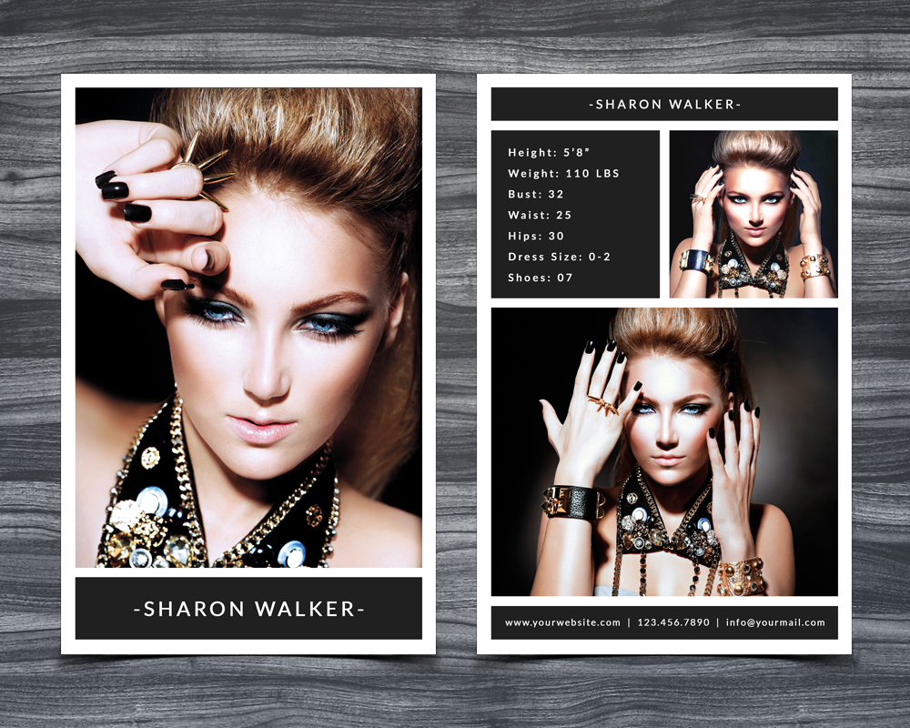 Model Comp Card Template Throughout Comp Card Template Psd