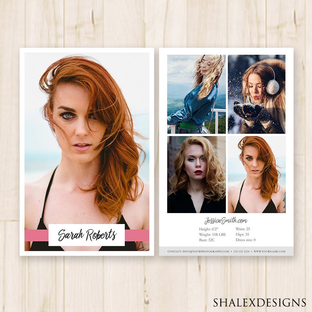 Modeling Comp Card Template – Model Comp Card, Fashion, Modeling Agency  Card, Model Search – Photoshop Psd *instant Download* Pertaining To Free Model Comp Card Template Psd