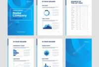 Modern Annual Report Template With Cover Design And with Illustrator Report Templates