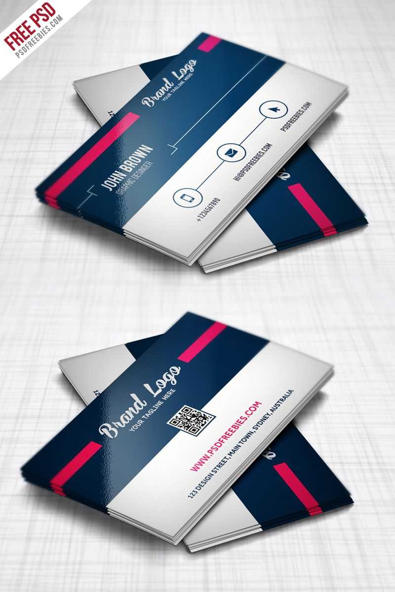 Modern Business Card Design Template Free Psd | Business Within Professional Business Card Templates Free Download