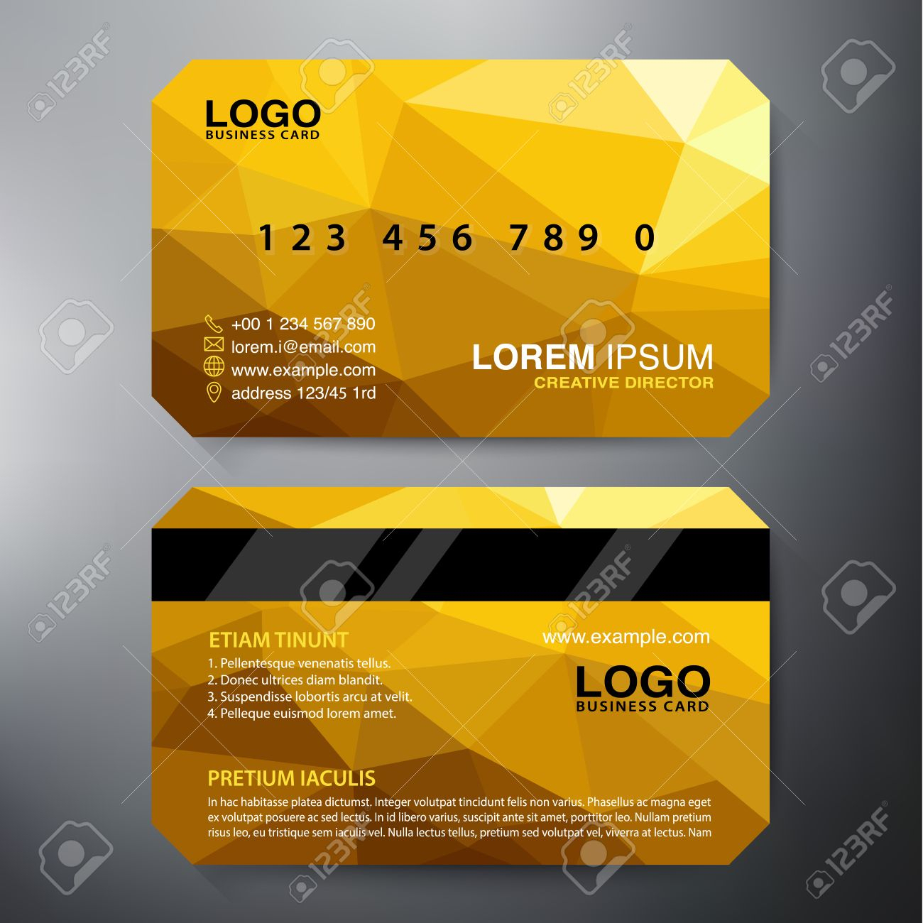 Modern Business Card Design Template. Vector Illustration In Modern Business Card Design Templates