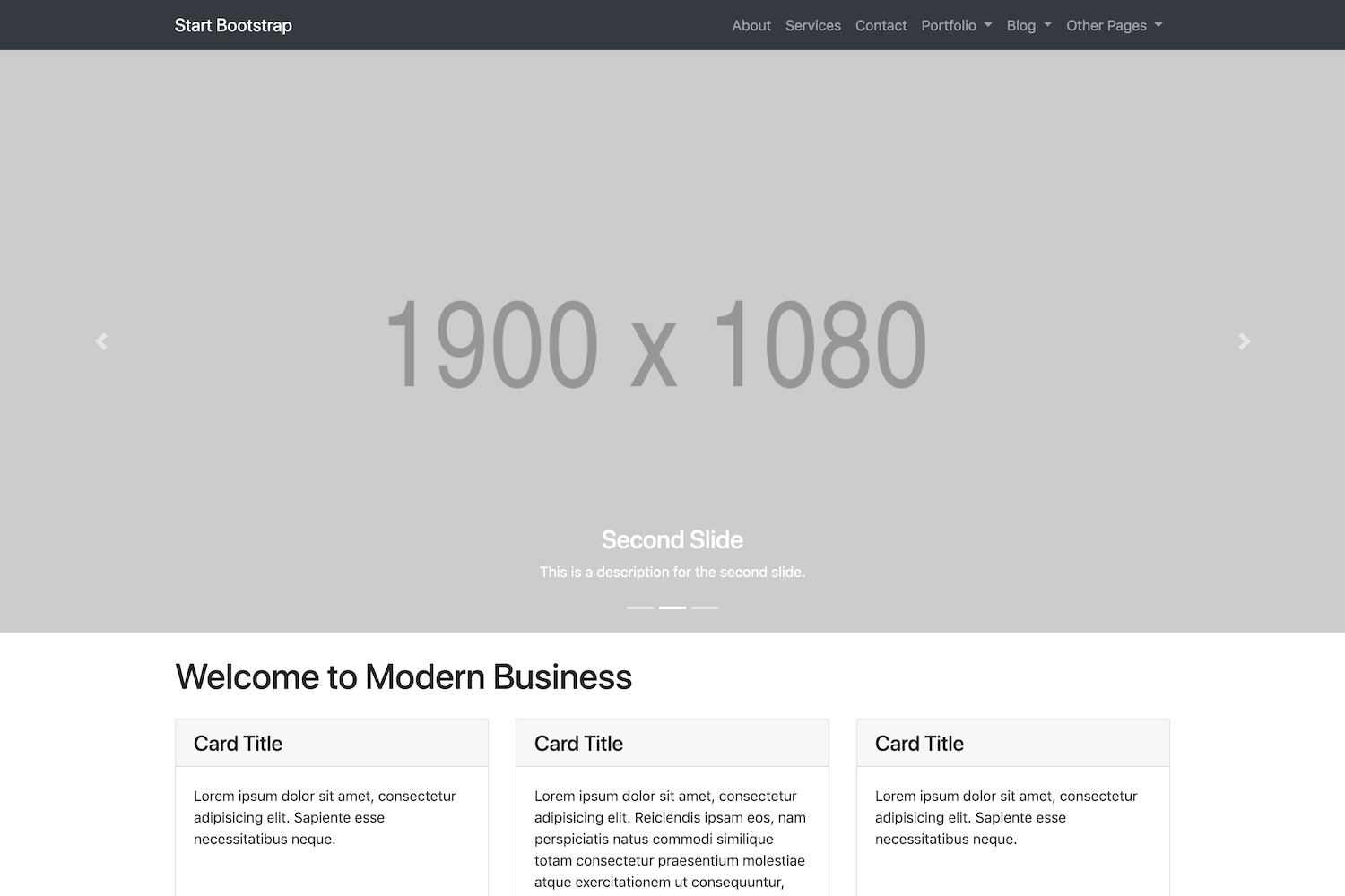 Modern Business – Full Website Template For Bootstrap 4 Pertaining To Blank Html Templates Free Download