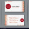 Modern Business Visiting Card Template With Template For Calling Card