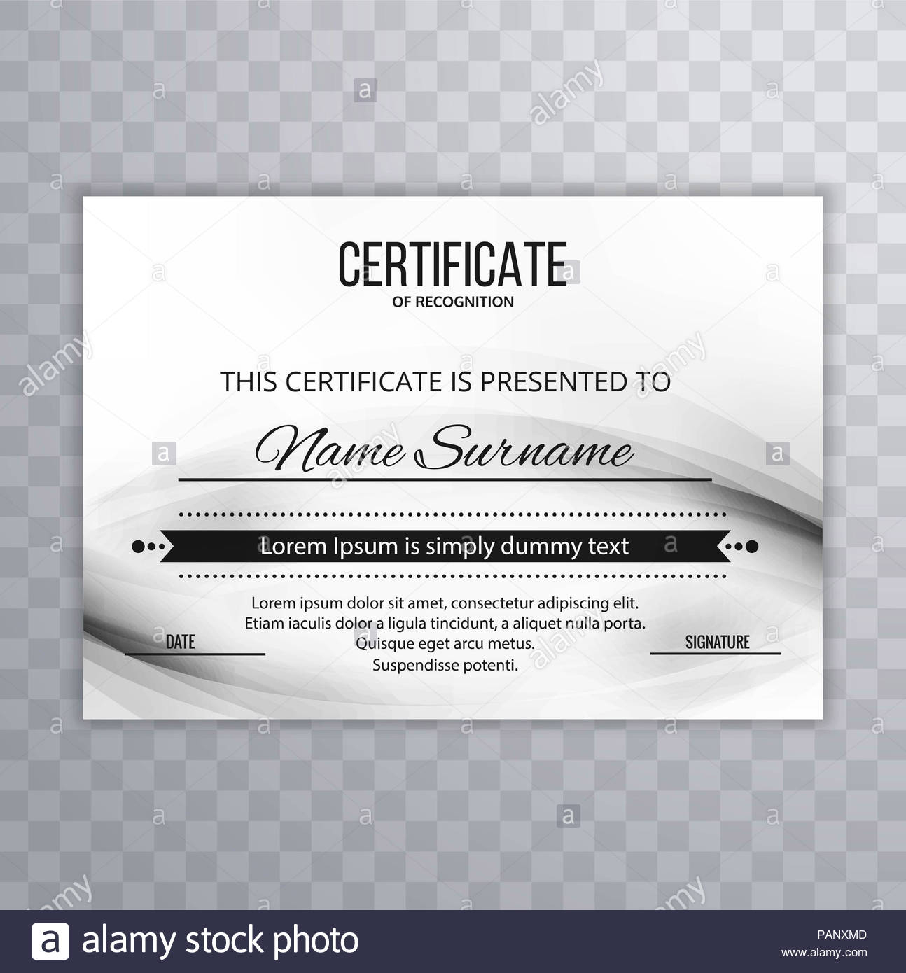 Modern Certificate Template Design Stock Photo: 213152925 Pertaining To Borderless Certificate Templates