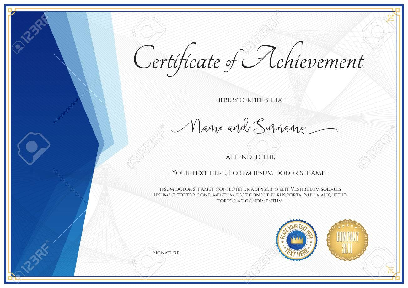 Modern Certificate Template For Achievement, Appreciation, Participation.. Regarding Templates For Certificates Of Participation