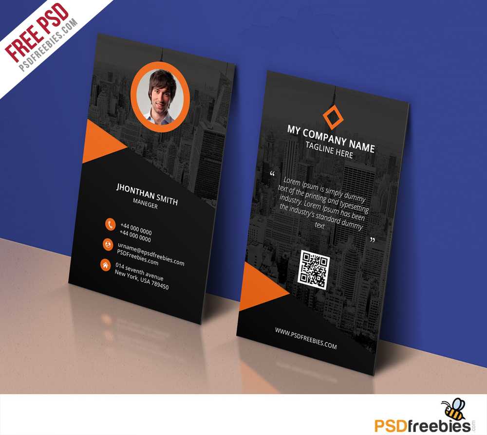 Modern Corporate Business Card Template Free Psd Regarding Name Card Design Template Psd