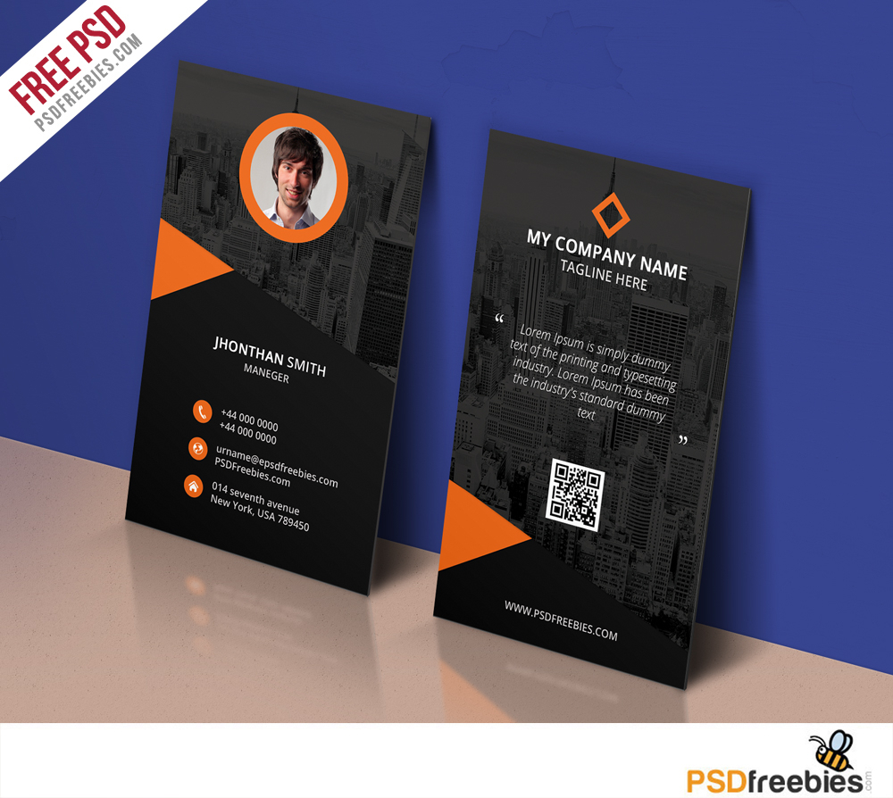 Modern Corporate Business Card Template Free Psd With Free Personal Business Card Templates