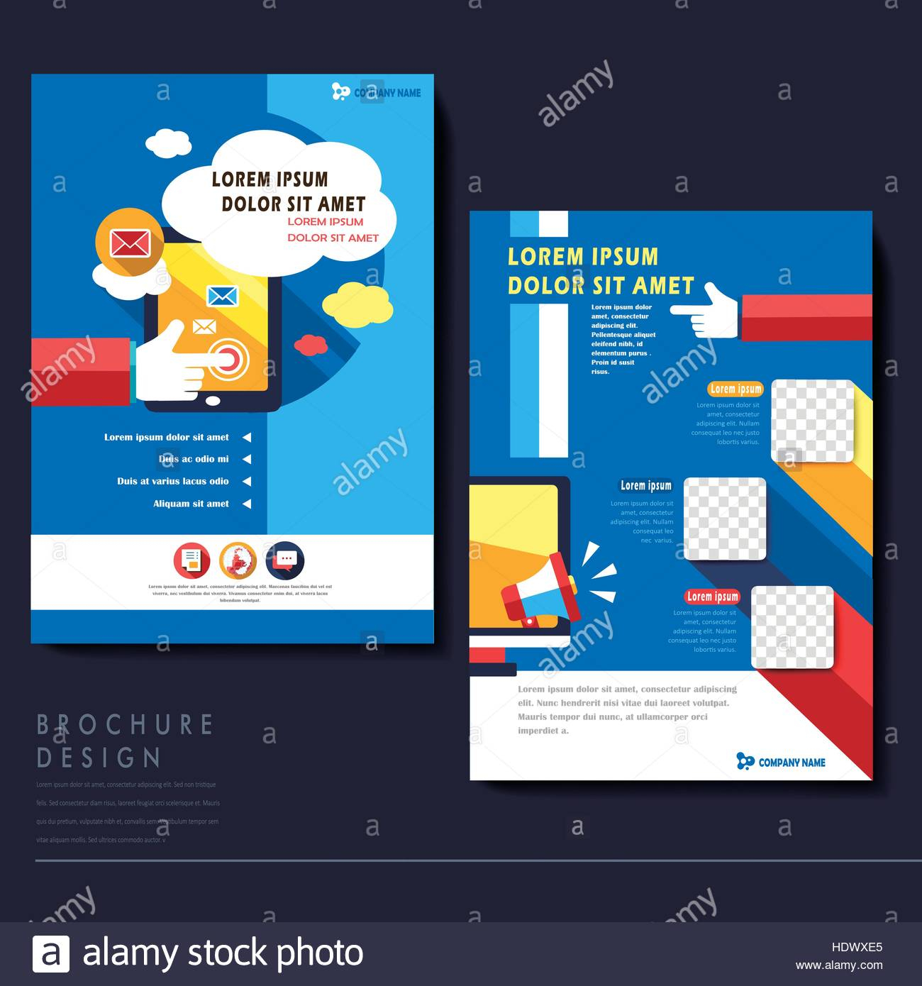 Modern Flat Design Flyer Template For Social Media Concept For Social Media Brochure Template