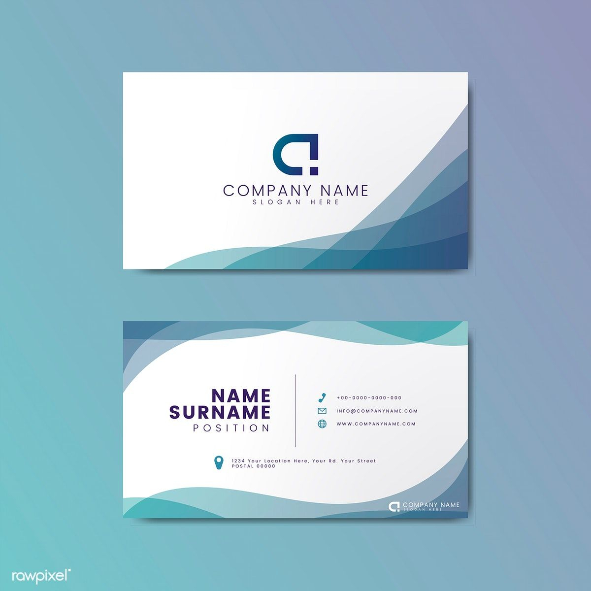 Modern Geometric Business Card Design | Free Image Pertaining To Calling Card Free Template