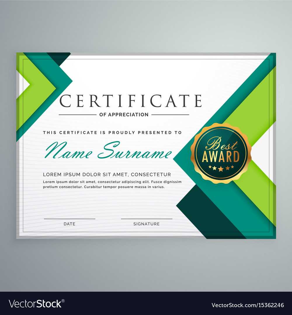 Modern Geometric Shape Certificate Design Template Inside Design A Certificate Template