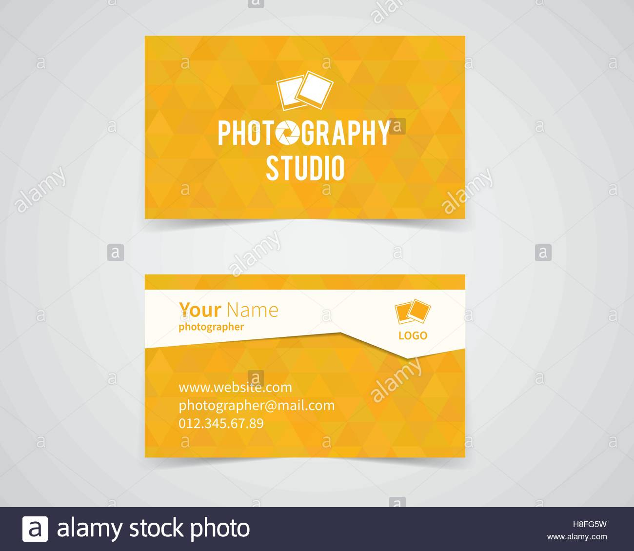 Modern Light Business Card Template For Photography Studio Regarding Photographer Id Card Template