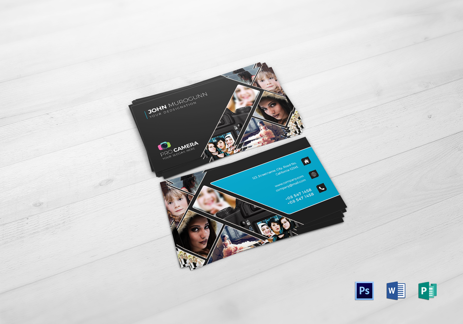 Modern Photography Business Card Template In Photography Business Card Template Photoshop