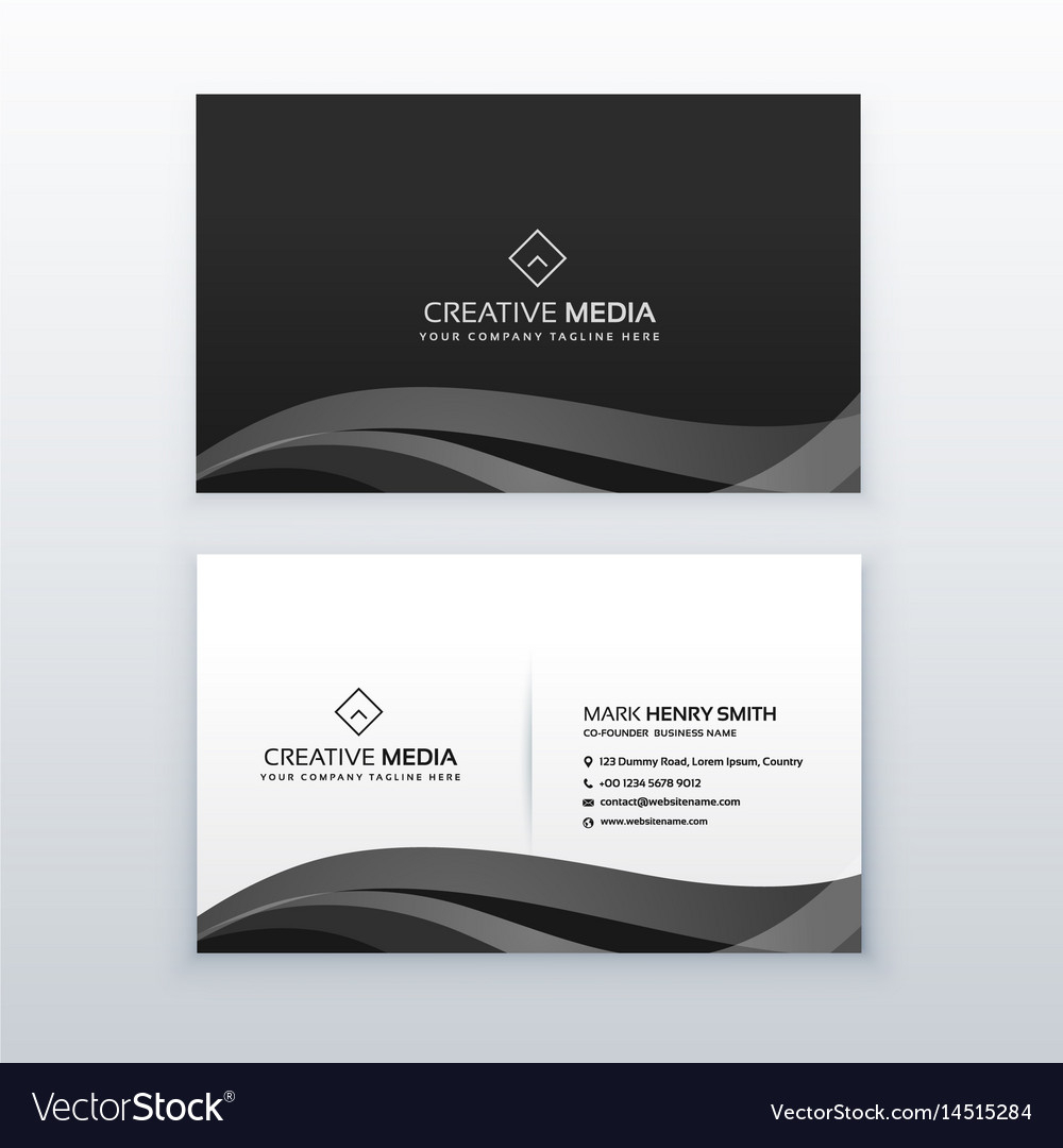 Modern Professional Dark Business Card Design Intended For Modern Business Card Design Templates