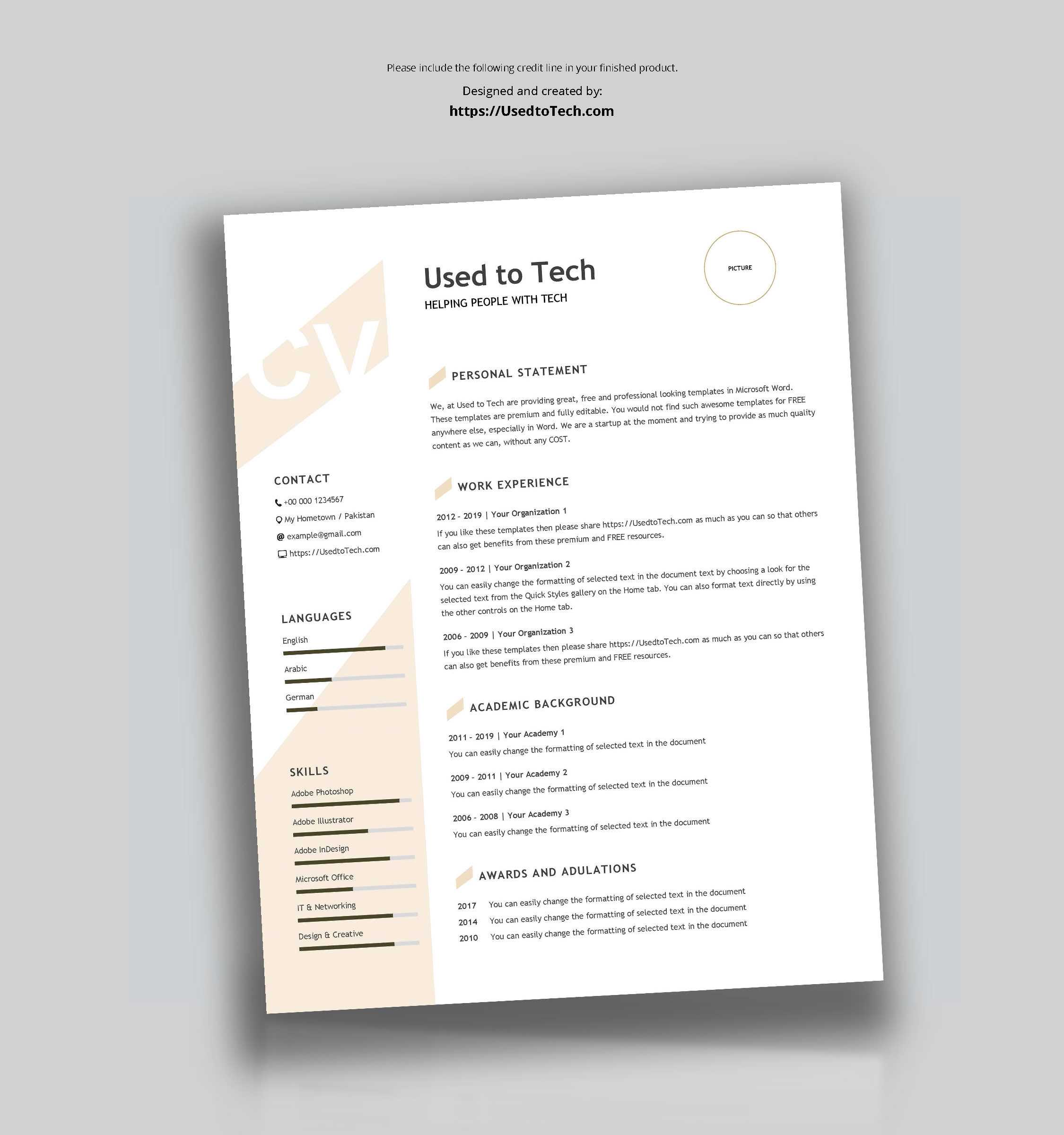 Modern Resume Template In Word Free - Used To Tech Regarding How To Find A Resume Template On Word