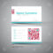 Modern Simple Light Business Card Template With Big Qr Code Inside Qr Code Business Card Template