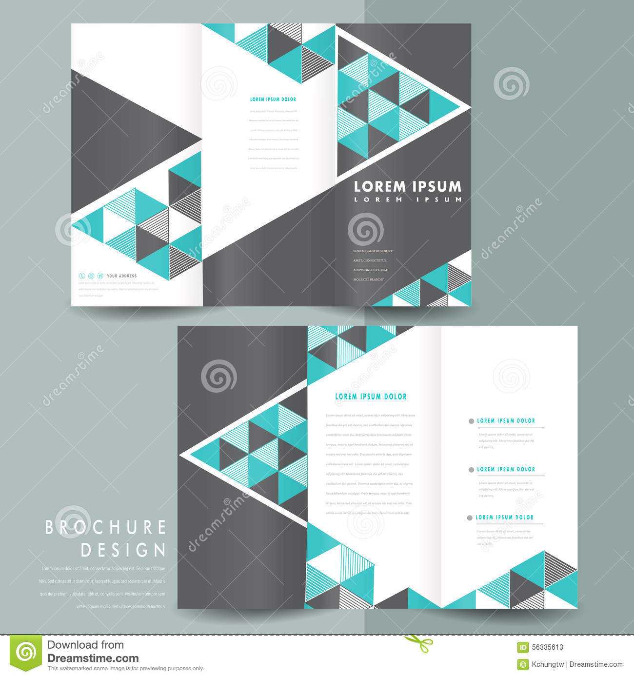 Modern Tri Fold Brochure Template Design Stock Vector In 3 Fold Brochure Template Free Download