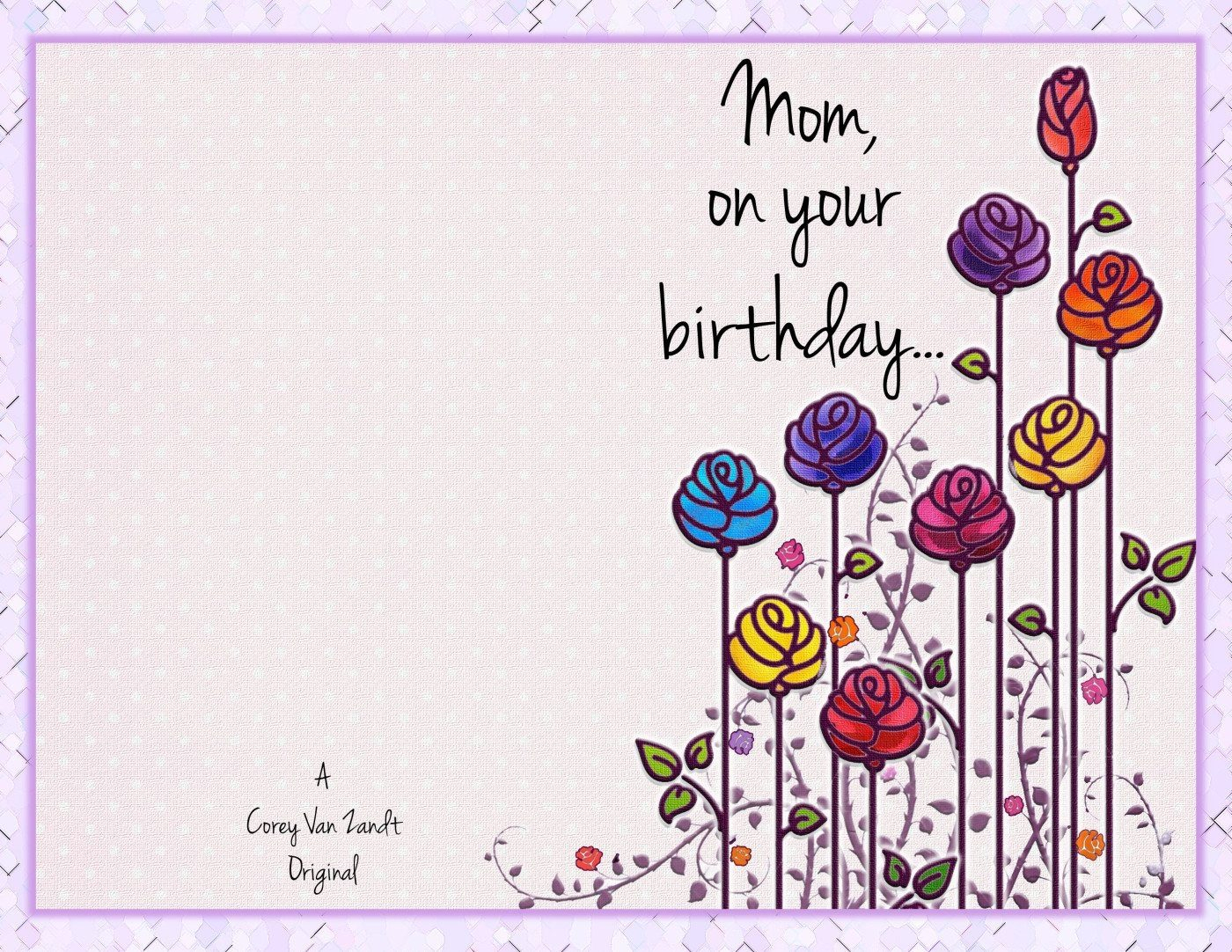 Mom Birthday Card Template | Theveliger In Mom Birthday Card Template
