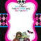 Monster High Party Invitations Template • Invitation Regarding Monster High Birthday Card Template