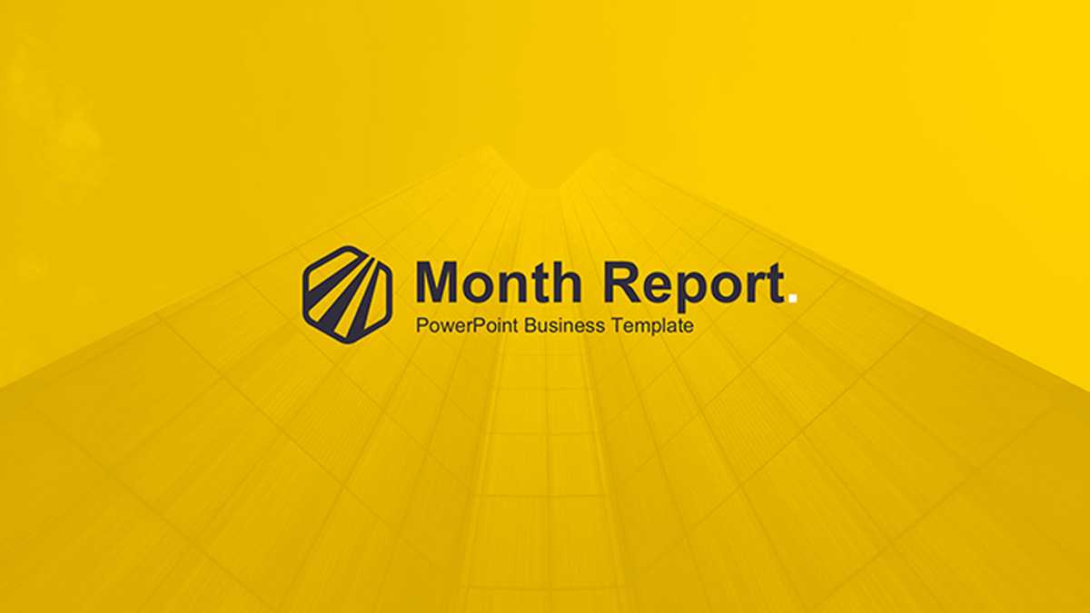 Month Report Powerpoint Template Pertaining To Monthly Report Template Ppt