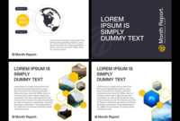 Month Report Powerpoint Template within Monthly Report Template Ppt