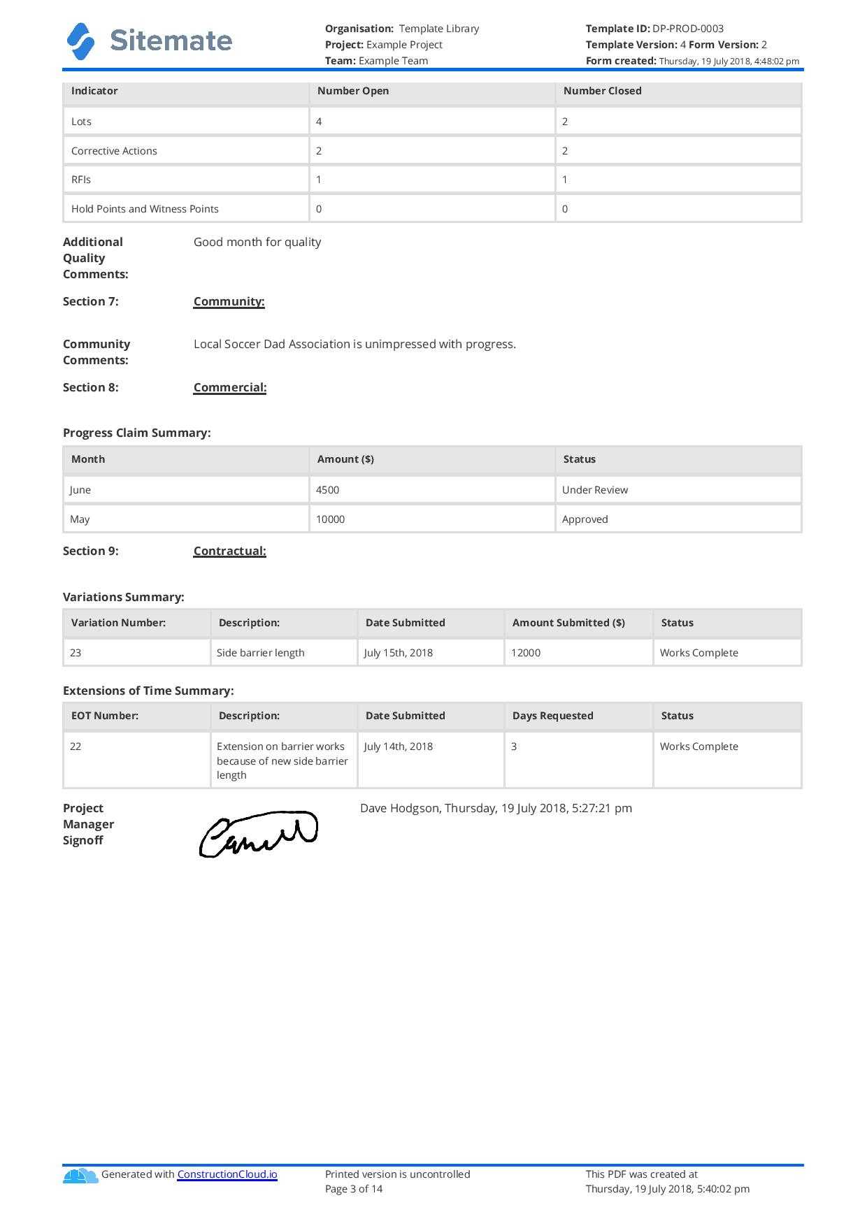 Monthly Construction Progress Report Template: Use This In Monthly Progress Report Template