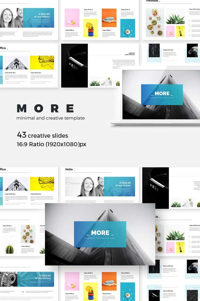 More – Minimal Creative Presentation Keynote Template In Keynote Brochure Template